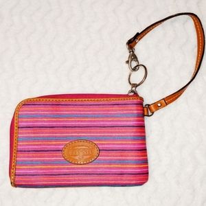 FOSSIL:  Bright Striped Wristlet with 4 Card Slot